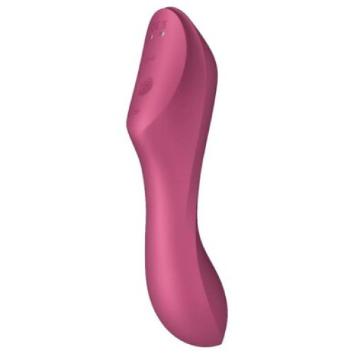 Вакуумный вибростимулятор для клитора и точки G красный Curvy Trinity 3 Satisfyer