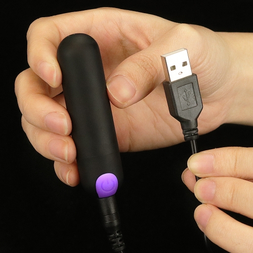Черная вибропуля X-Basic Rechargeable Bullet 10 режимов