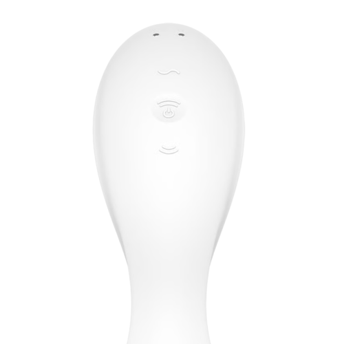 Вакуумный вибростимулятор для клитора и точки G белый Curvy Trinity 5 Satisfyer