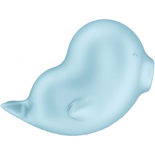 Вакуумно-волновой стимулятор с вибрацией голубой Sassy Seal Satisfyer