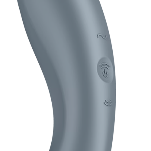 Вакуумный вибростимулятор для клитора и точки G серый Curvy Trinity 1 Satisfyer