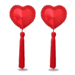 Пэстисы для груди Heart Tassels Nipple Pasties (иной угол)