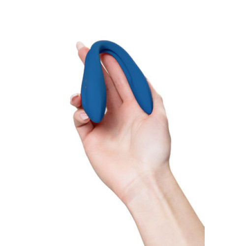 Многофункциональный вибратор для пар с гибкой основой синий Elastic Game Satisfyer