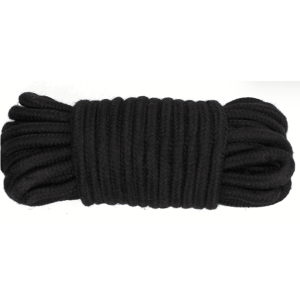 Черная хлопковая веревка для связывания Bondage Rope - 20м.