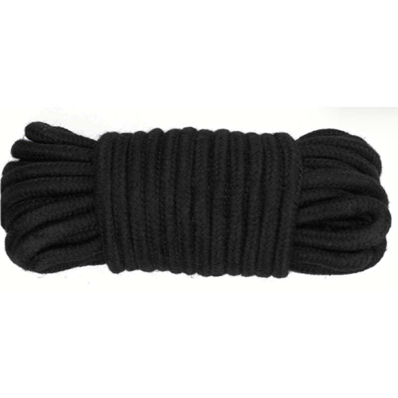 Черная хлопковая веревка для связывания Bondage Rope - 20м.