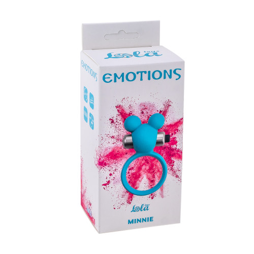 Эрекционное виброкольцо голубое Emotions Minnie