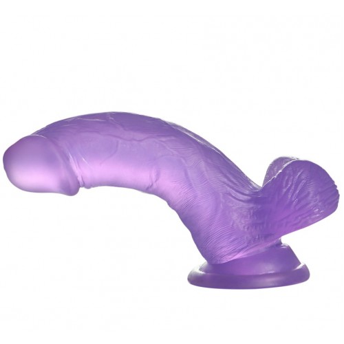 Фиолетовый фаллос Jelly Studs Crystal Dildo Small 16 см