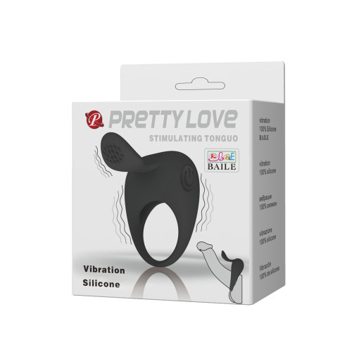 Эрекционное виброкольцо Pretty Love Stimulating Tonguo