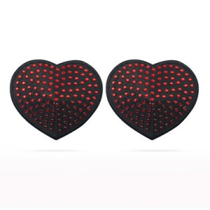 Пэстисы для груди Reusable Red Diamond Heart Nipple Pasties (иной угол)