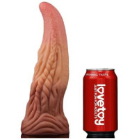Фаллос-язычок на присоске с рельефным стволом Lovetoy Nature Cock Tongue 25 см