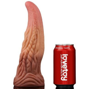 Фаллос-язычок на присоске с рельефным стволом Lovetoy Nature Cock Tongue 25 см