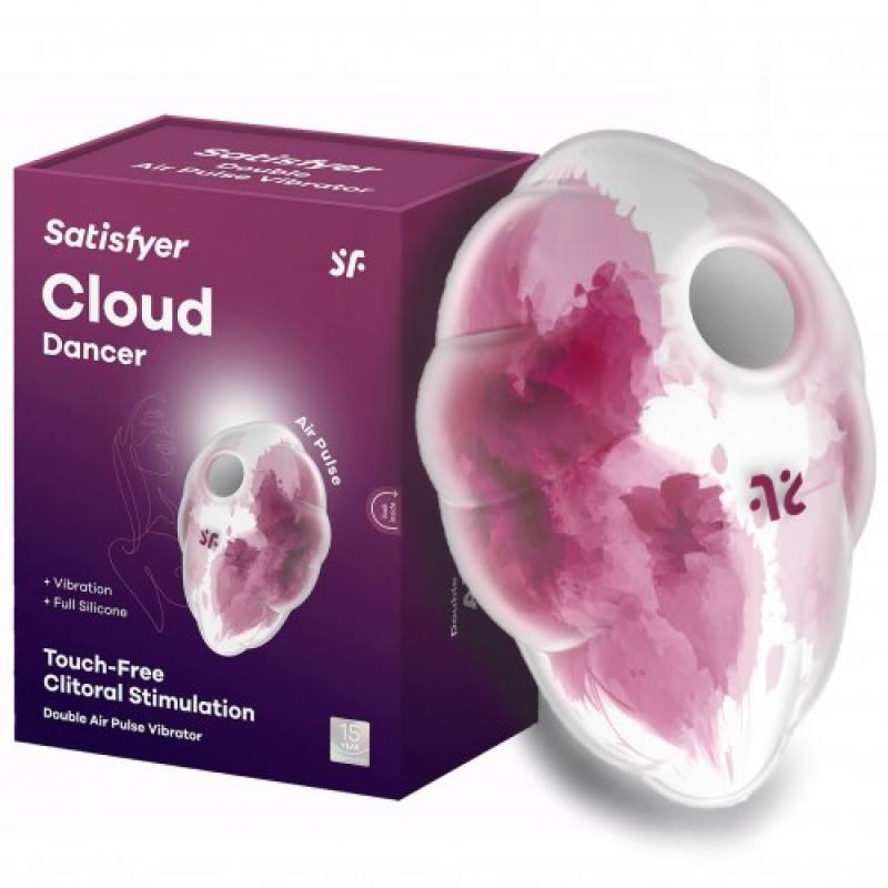Вакуумно-волновой стимулятор с вибрацией розовый Cloud Dancer Satisfyer
