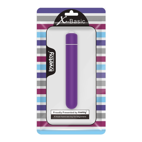Мини-вибратор X-Basic Bullet Lovetoy с 10 режимами фиолетовый