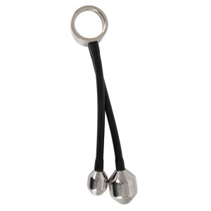 Эрекционное кольцо с металлическими грузиками Cock ring & Ass plugs