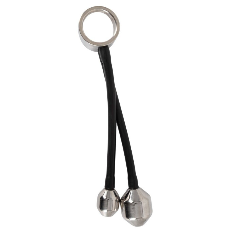 Эрекционное кольцо с металлическими грузиками Cock ring & Ass plugs