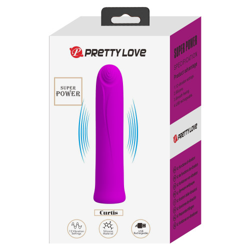 Мини-вибратор с точечным рельефом Pretty Love Curtis