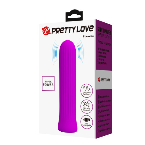 Мини-вибратор рельефный Pretty Love Blanche