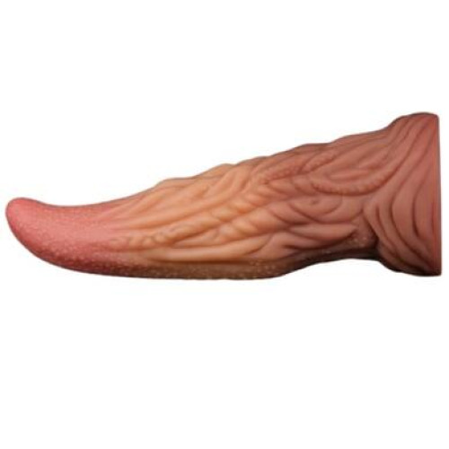 Фаллос-язычок на присоске с рельефным стволом Lovetoy Nature Cock Tongue 25 см