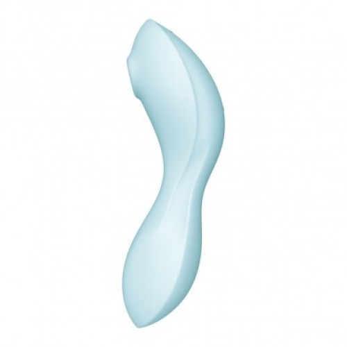Вакуумный вибростимулятор для клитора и точки G голубой Curvy Trinity 5 Satisfyer