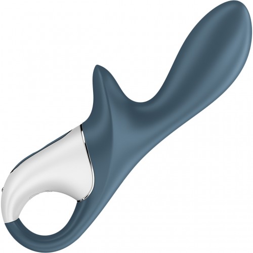 Расширяющийся анальный вибратор синий Air Pump Booty 2 Satisfyer