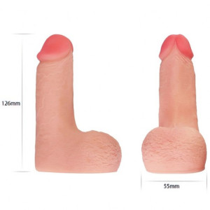 Фаллос в невозбужденном состоянии Skinlike Limpy Cock 13 см (иной угол)
