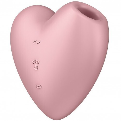 Вакуумно-волновой стимулятор с вибрацией розовый Cutie Heart Satisfyer