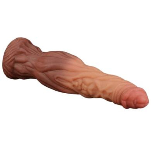 Фаллоимитатор на присоске с ярко выраженным рельефом Lovetoy Silicone Cock 25 см