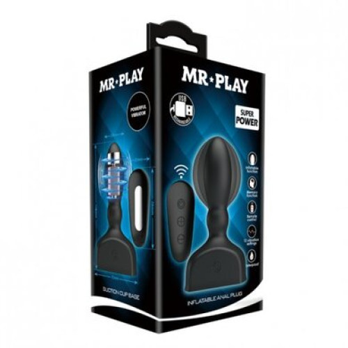 Расширяющаяся анальная пробка с вибрацией и пультом управления Mr Play Baile