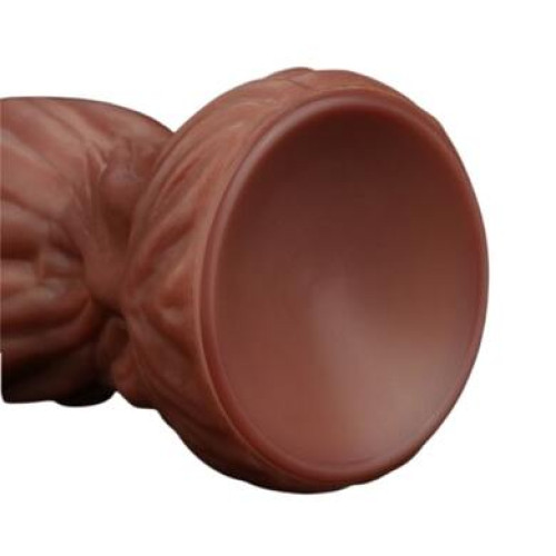 Фаллоимитатор на присоске с ярко выраженным рельефом Lovetoy Silicone Cock 25 см