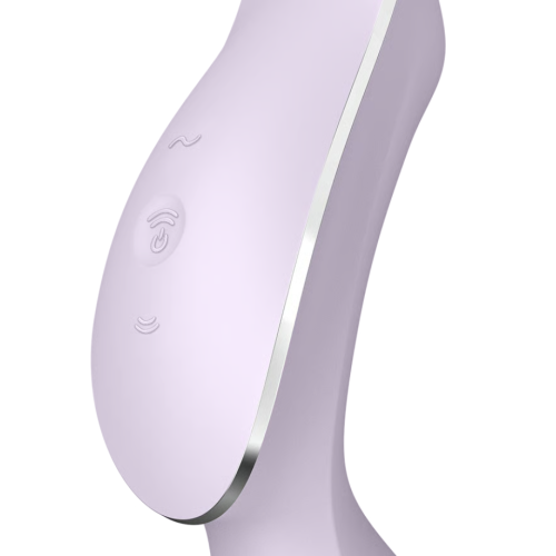 Вакуумный вибростимулятор для клитора и точки G фиолетовый Curvy Trinity 2 Satisfyer (EU+World version)