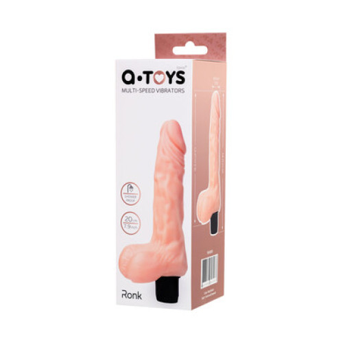 Реалистичный вибратор c мошонкой A-Toys 14 см