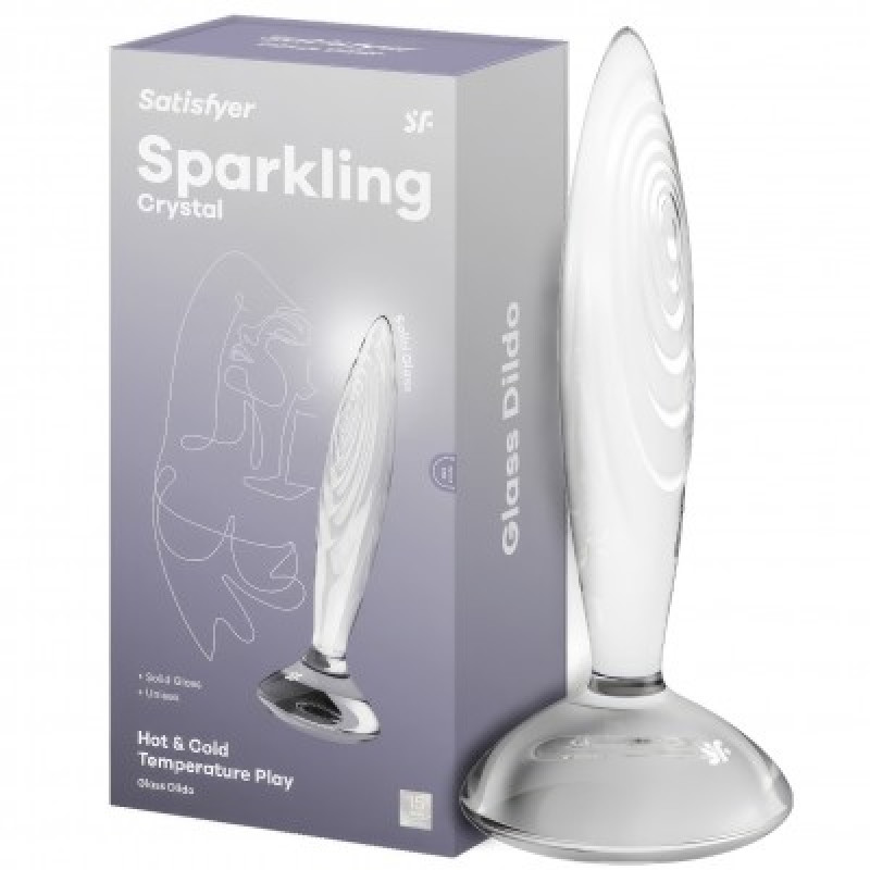 Фаллоимитатор из стекла прозрачный Sparkling Crystal Satisfyer