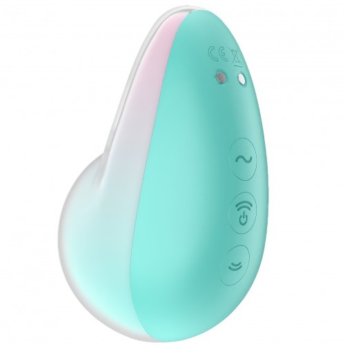 Вакуумно-волновой стимулятор с вибрацией мятно-розовый Pixie Dust Satisfyer