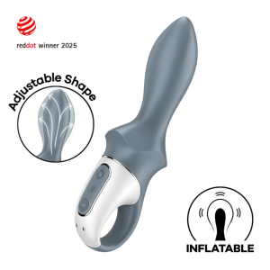 Расширяющийся анальный вибратор серый Air Pump Booty 1 Satisfyer (иной угол)