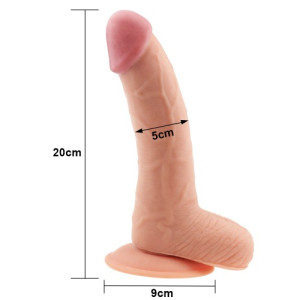 Фаллоимитатор реалистичный на присоске The Ultra Soft Dude 20 см (иной угол)