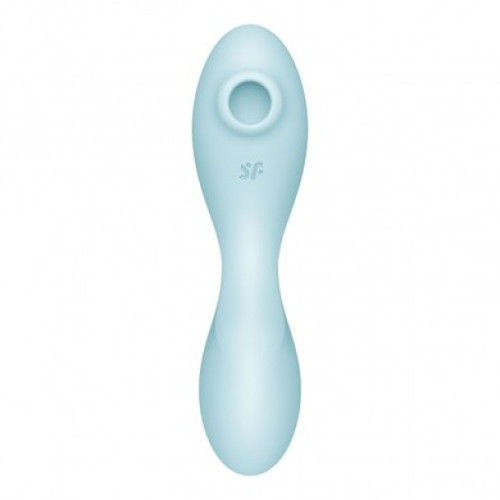 Вакуумный вибростимулятор для клитора и точки G голубой Curvy Trinity 5 Satisfyer