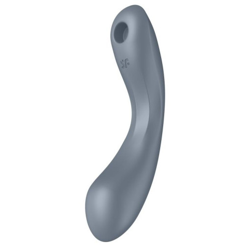 Вакуумный вибростимулятор для клитора и точки G серый Curvy Trinity 1 Satisfyer