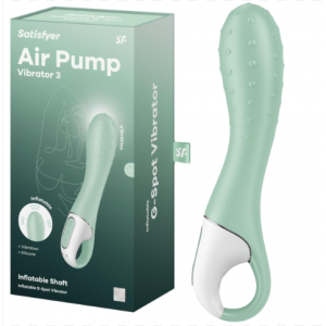 Расширяющийся вибратор зеленый Air Pump Vibrator 3 Satisfyer