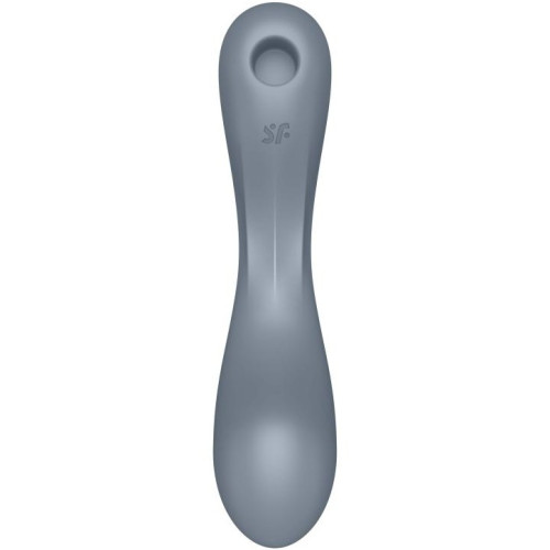 Вакуумный вибростимулятор для клитора и точки G серый Curvy Trinity 1 Satisfyer