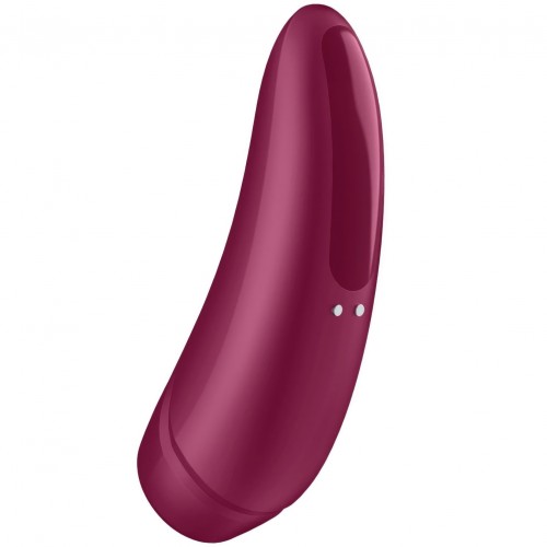 Вакуумный смарт-стимулятор клитора с вибрацией красный Curvy 1+ Satisfyer