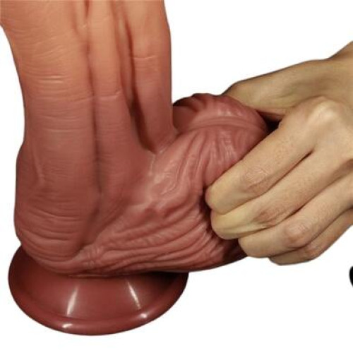 Фаллос-гигант на присоске с рельефным стволом Lovetoy Nature Cock King Sized 25 см