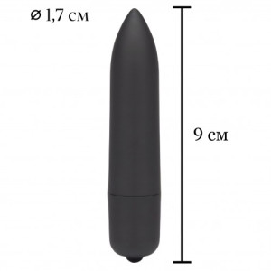 Черная вибропуля X-Basic Bullet Long Lovetoy с 10 режимами вибрации (иной угол)