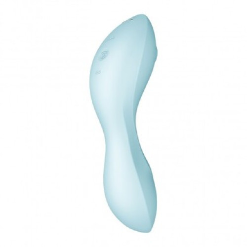 Вакуумный вибростимулятор для клитора и точки G голубой Curvy Trinity 5 Satisfyer