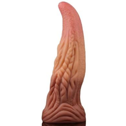 Фаллос-язычок на присоске с рельефным стволом Lovetoy Nature Cock Tongue 25 см