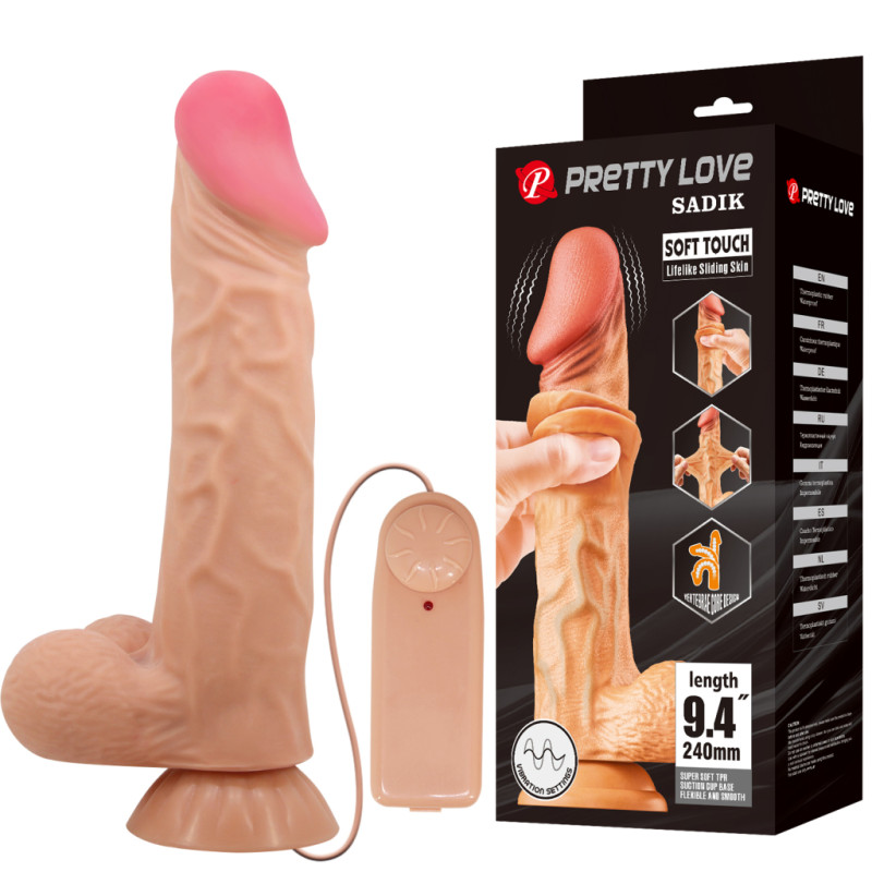 Реалистичный большой вибратор Pretty Love Sadik 24 см