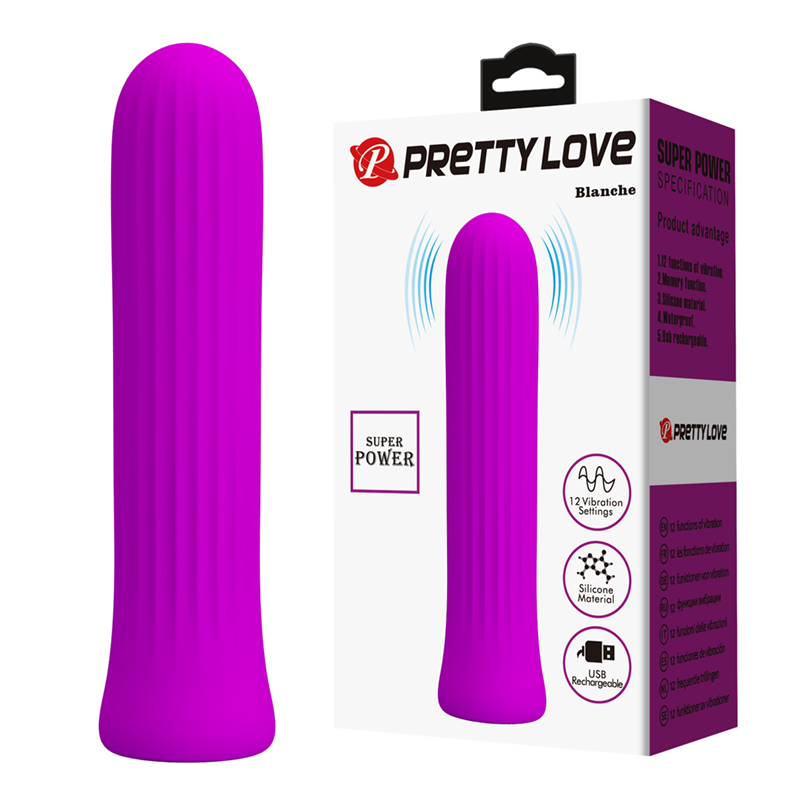 Мини-вибратор рельефный Pretty Love Blanche