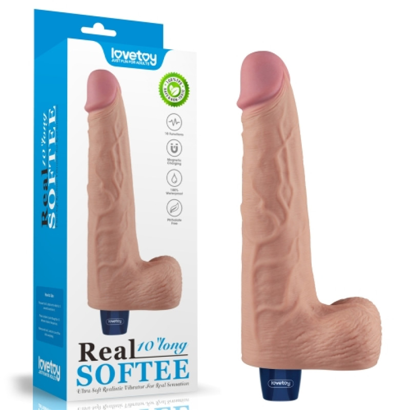 Реалистичный вибратор REAL SOFTEE 25 см