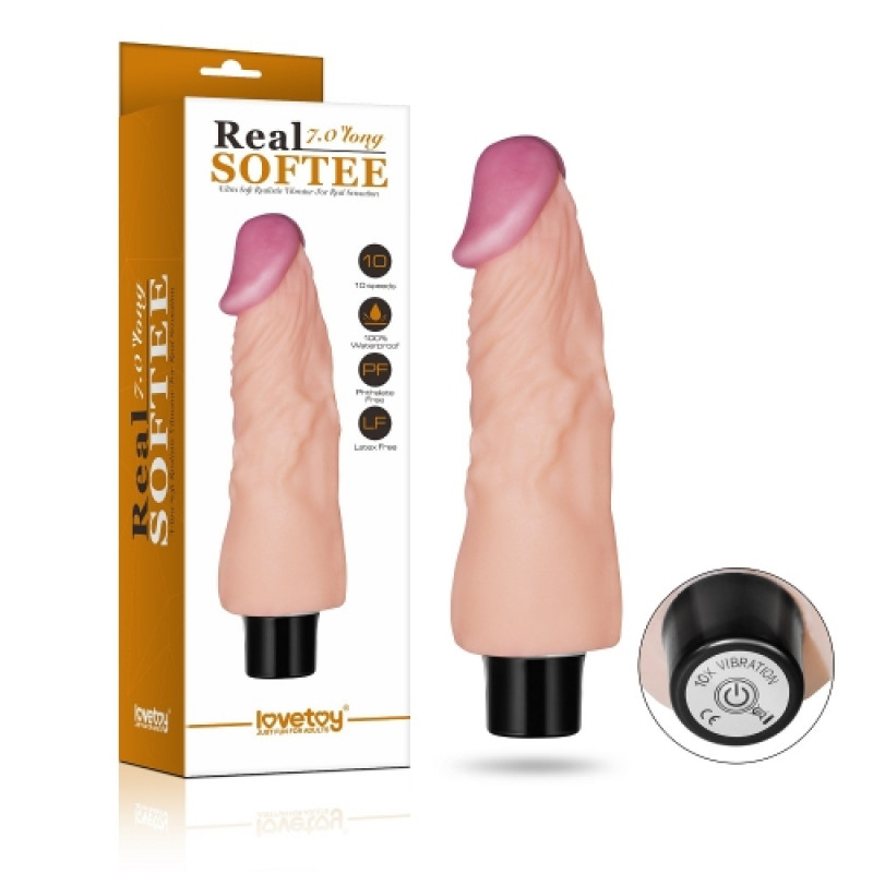Реалистичный вибратор REAL SOFTEE 18 см