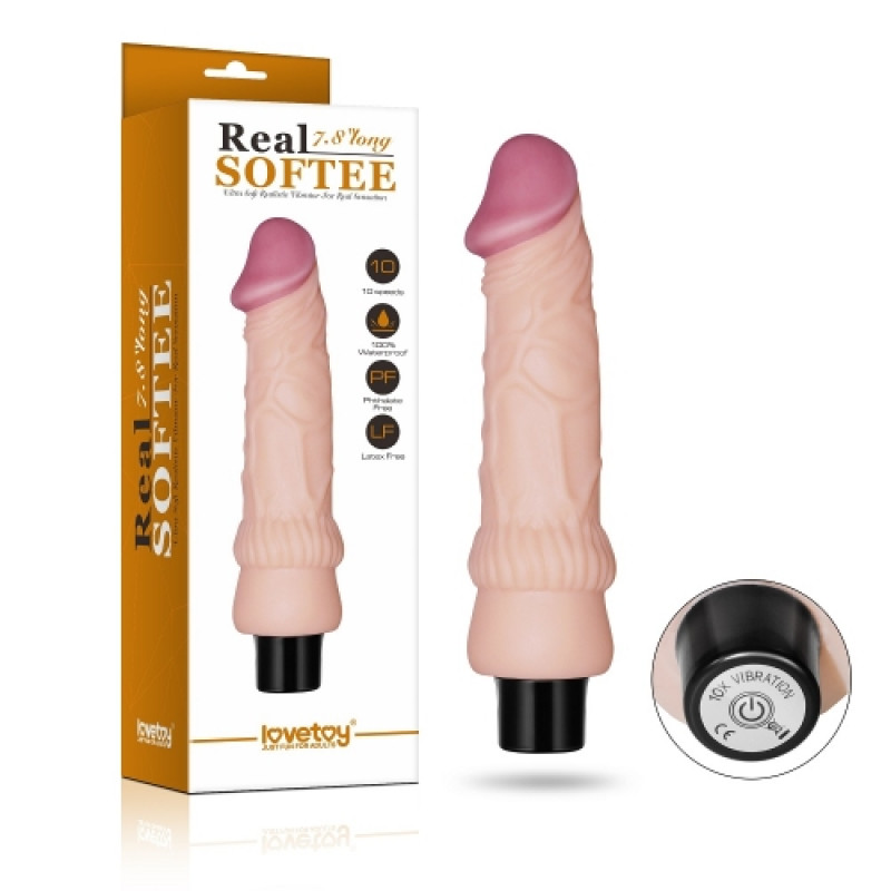 Реалистичный вибратор REAL SOFTEE 19 см