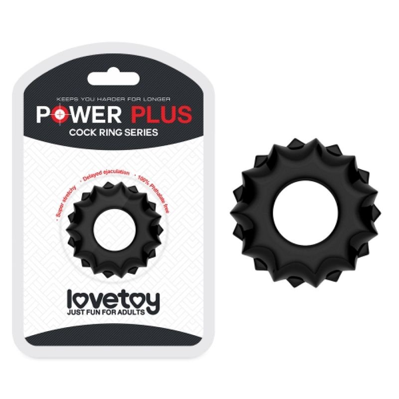 Эрекционное кольцо Черное POWER PLUS (1 штука)